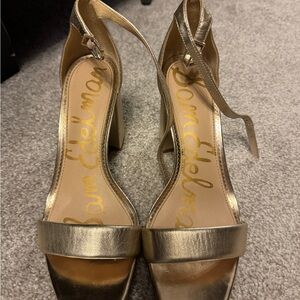 Sam Edelman Metallic Gold Heels